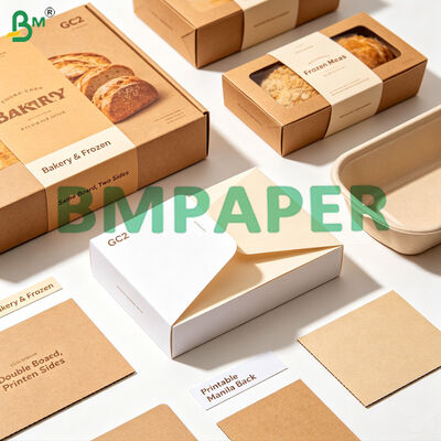 250gm Tam kaplı GC2 Beyaz Katlanabilir Kutusu Manila Back For Bakery Products