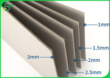 2.2mm 2.4mm Adiabatik Gri Karton Yapraklar Yaprak Ambalajı için Özel Boyut