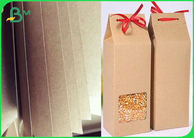 Geri dönüştürülmüş Bobina De Papel Kraft 110 - 220gsm Paket için Nem Kanıtlı