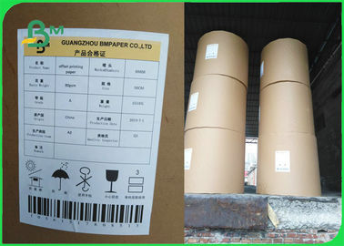 70gm 80gm 100gm Kitaplar için kaplamamış ofset kağıdı Yüksek yumuşaklık