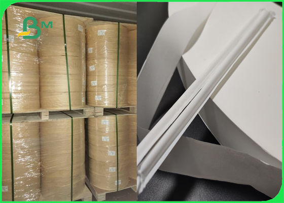 Biyodegradable FDA onaylı 32mm 44mm 24 26 28gsm Yiyecek samanı içme samanı için ambalaj kağıdı