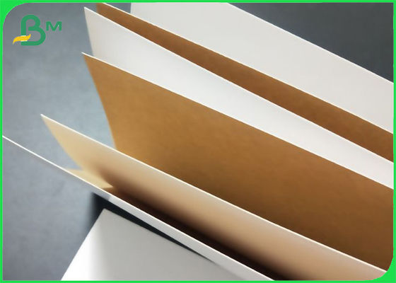 Ahşap Paket Kutusu Malzemesi Kahverengi Geriye Yiyecek Kaliteli Kraft Kağıdı ile Beyaz